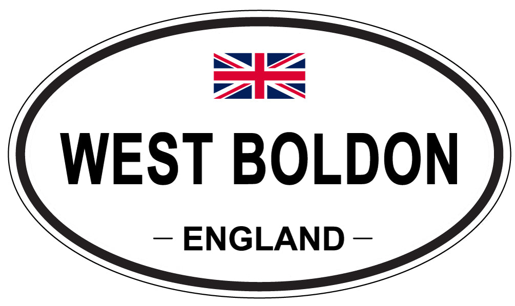 WEST BOLDON, ENGLAND - Oval Sticker