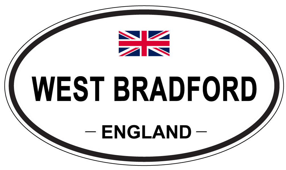 WEST BRADFORD, ENGLAND - Oval Sticker