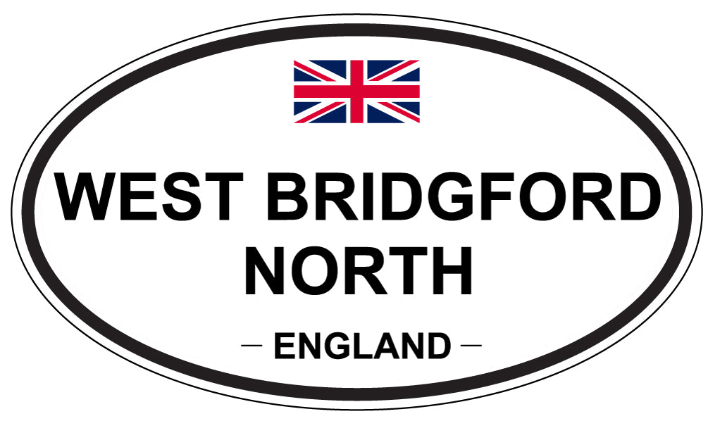 WEST BRIDGFORD NORTH, ENGLAND - Oval Sticker