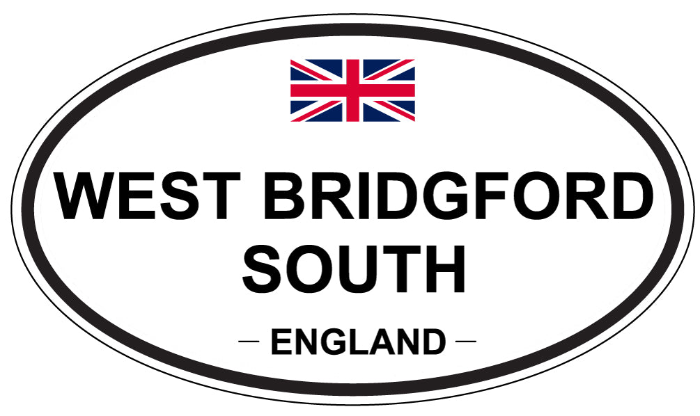 WEST BRIDGFORD SOUTH, ENGLAND - Oval Sticker