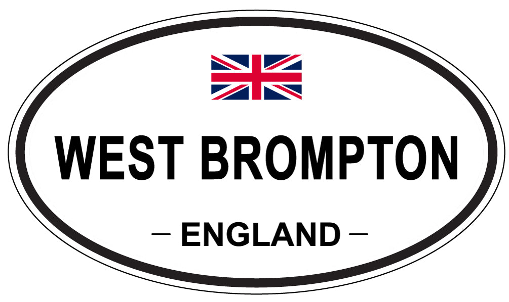 WEST BROMPTON, ENGLAND - Oval Sticker