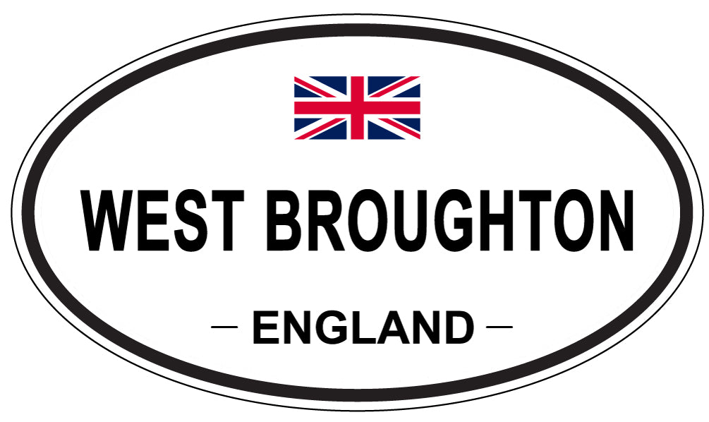 WEST BROUGHTON, ENGLAND - Oval Sticker