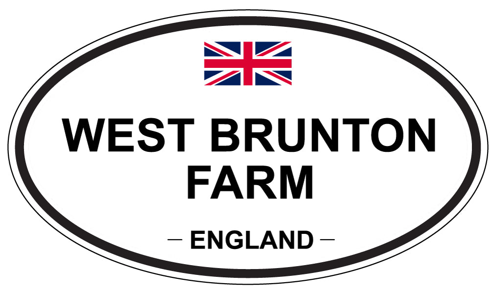WEST BRUNTON FARM, ENGLAND - Oval Sticker
