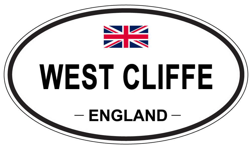 WEST CLIFFE, ENGLAND - Oval Sticker