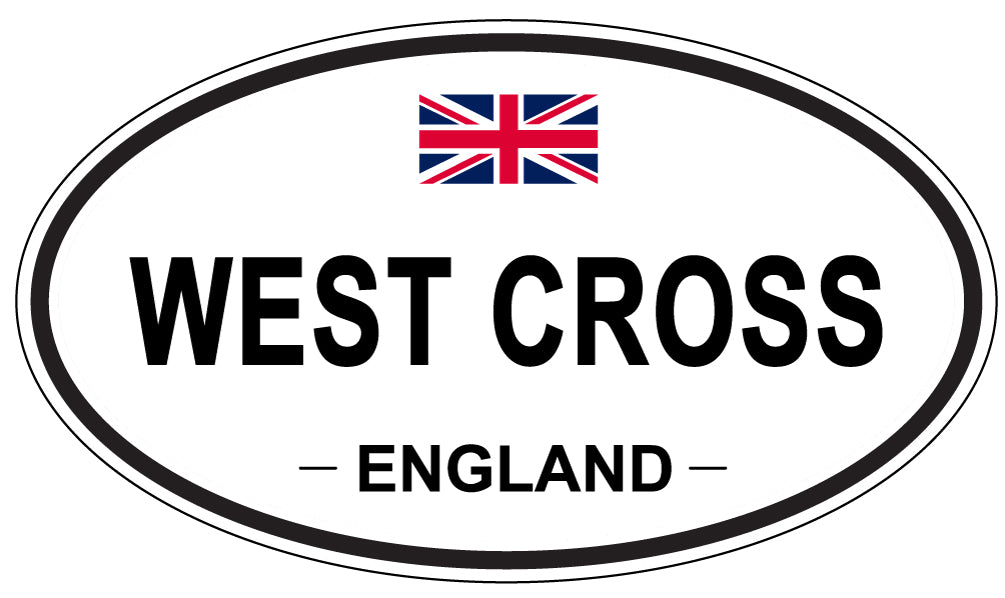 WEST CROSS, ENGLAND - Oval Sticker