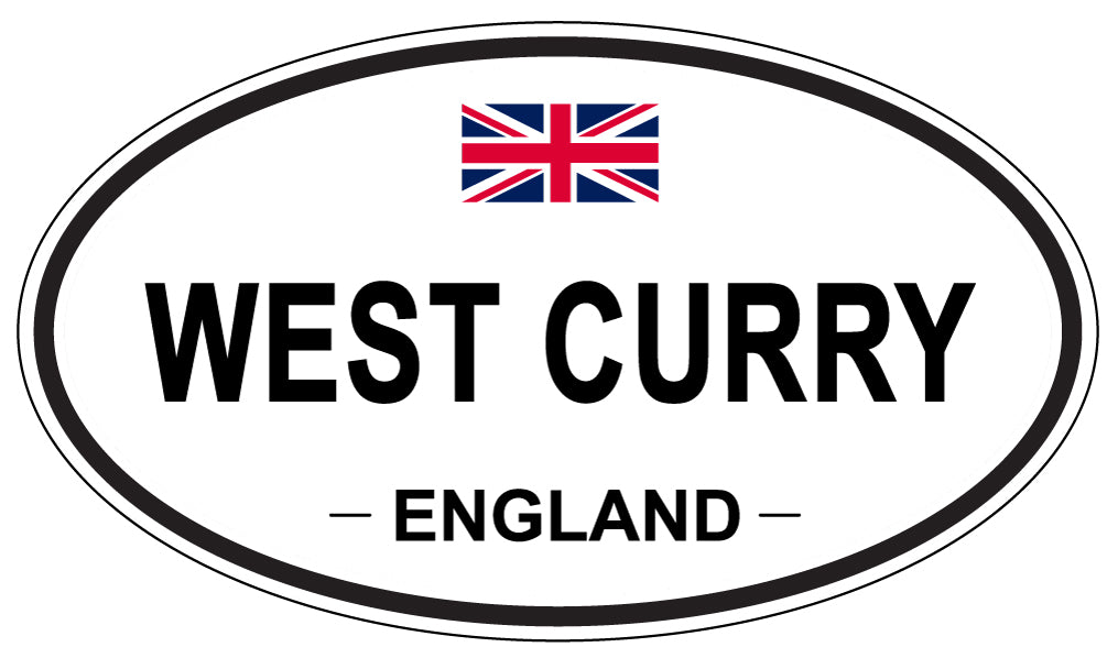 WEST CURRY, ENGLAND - Oval Sticker