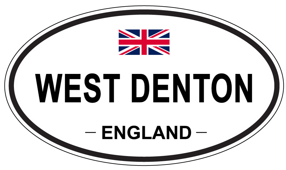 WEST DENTON, ENGLAND - Oval Sticker