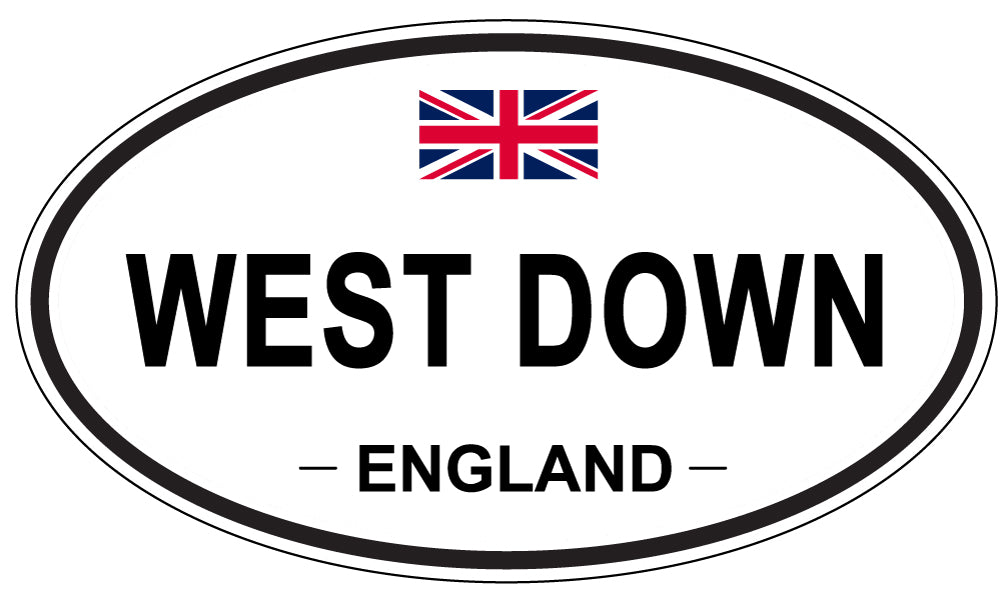WEST DOWN, ENGLAND - Oval Sticker