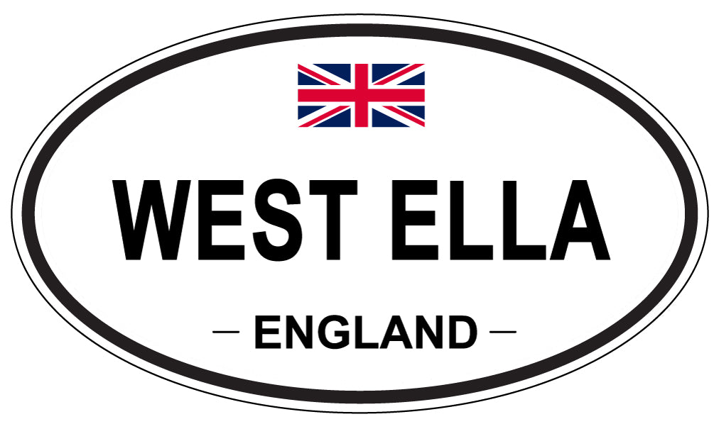 WEST ELLA, ENGLAND - Oval Sticker