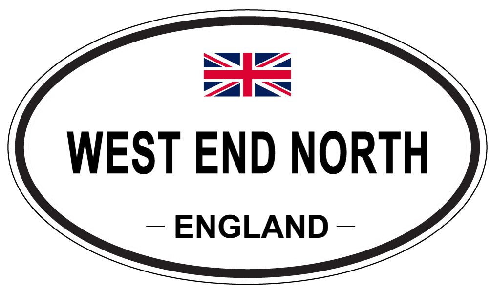 WEST END NORTH, England - Oval Magnet