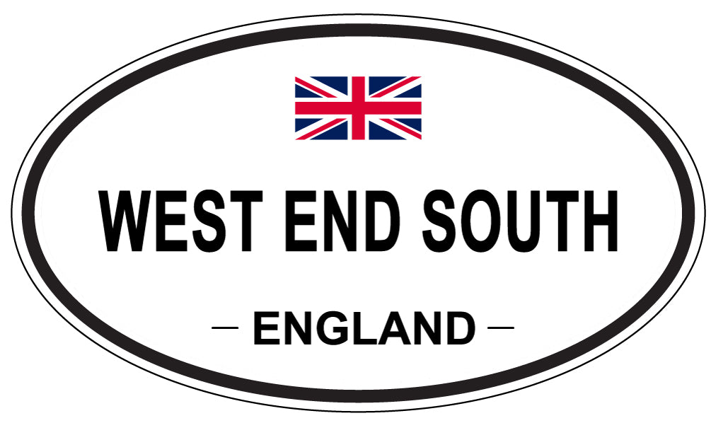 WEST END SOUTH, ENGLAND - Oval Sticker
