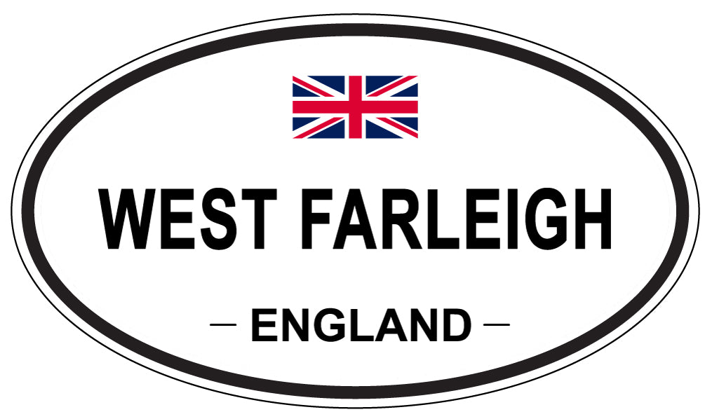 WEST FARLEIGH, ENGLAND - Oval Sticker