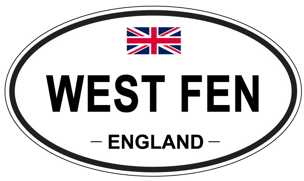 WEST FEN, ENGLAND - Oval Sticker
