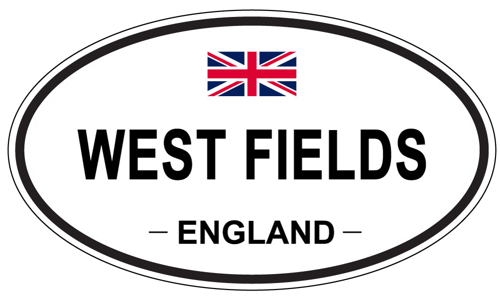 WEST FIELDS, ENGLAND - Oval Sticker