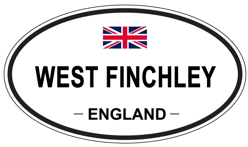 WEST FINCHLEY, ENGLAND - Oval Sticker