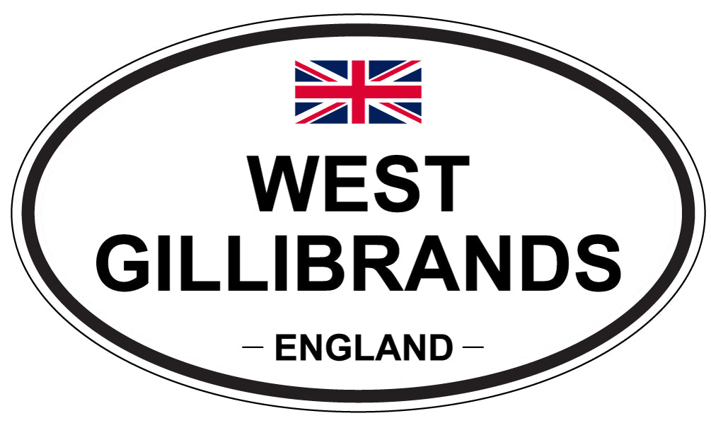 WEST GILLIBRANDS, ENGLAND - Oval Sticker