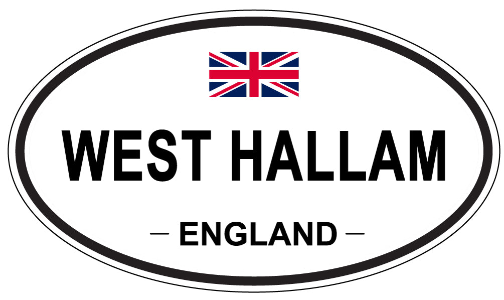 WEST HALLAM, ENGLAND - Oval Sticker