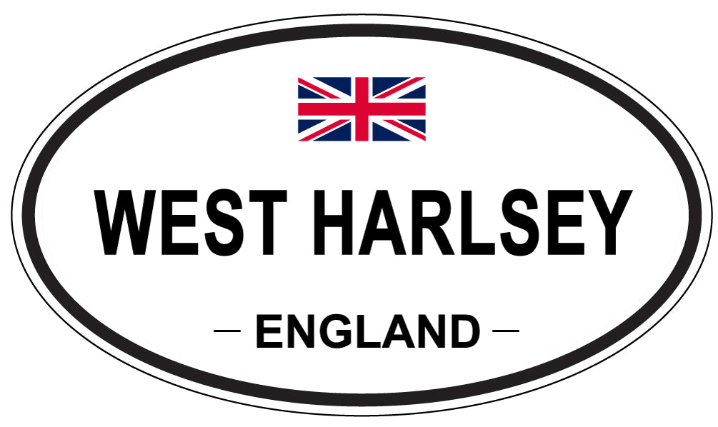 WEST HARLSEY, ENGLAND - Oval Sticker