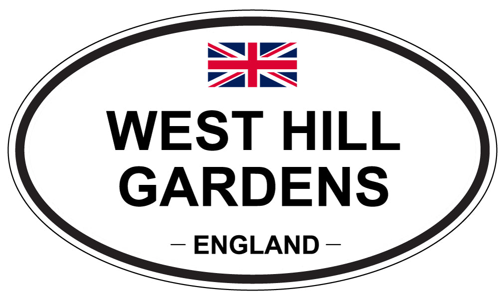 WEST HILL GARDENS, ENGLAND - Oval Sticker