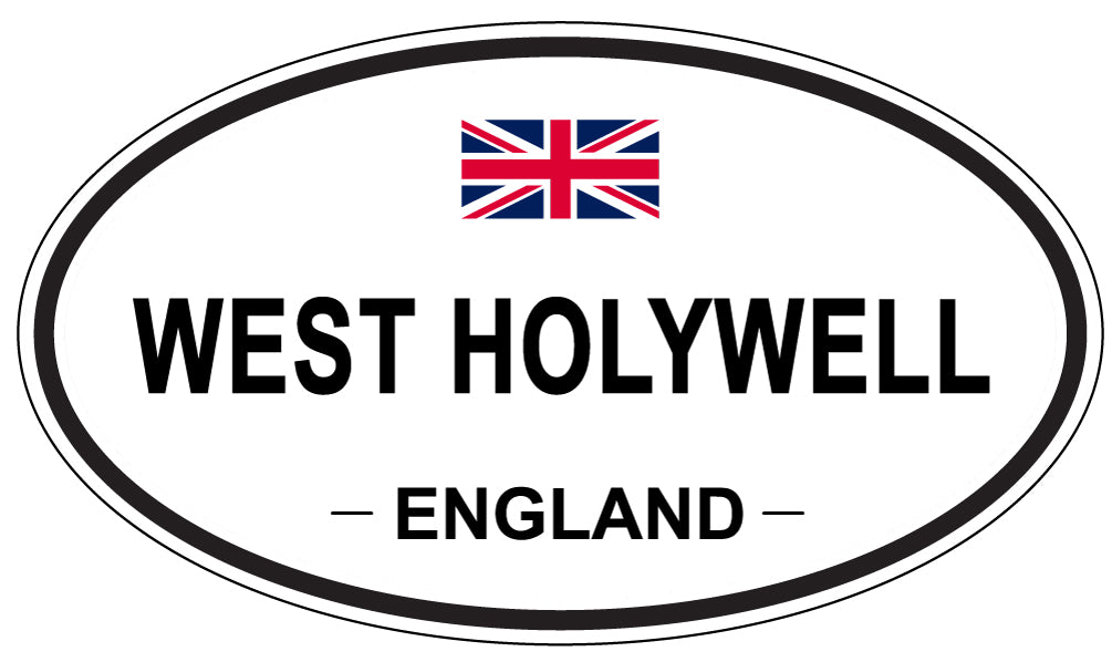 WEST HOLYWELL, ENGLAND - Oval Sticker