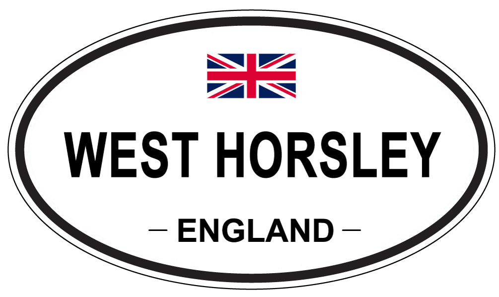 WEST HORSLEY, ENGLAND - Oval Sticker