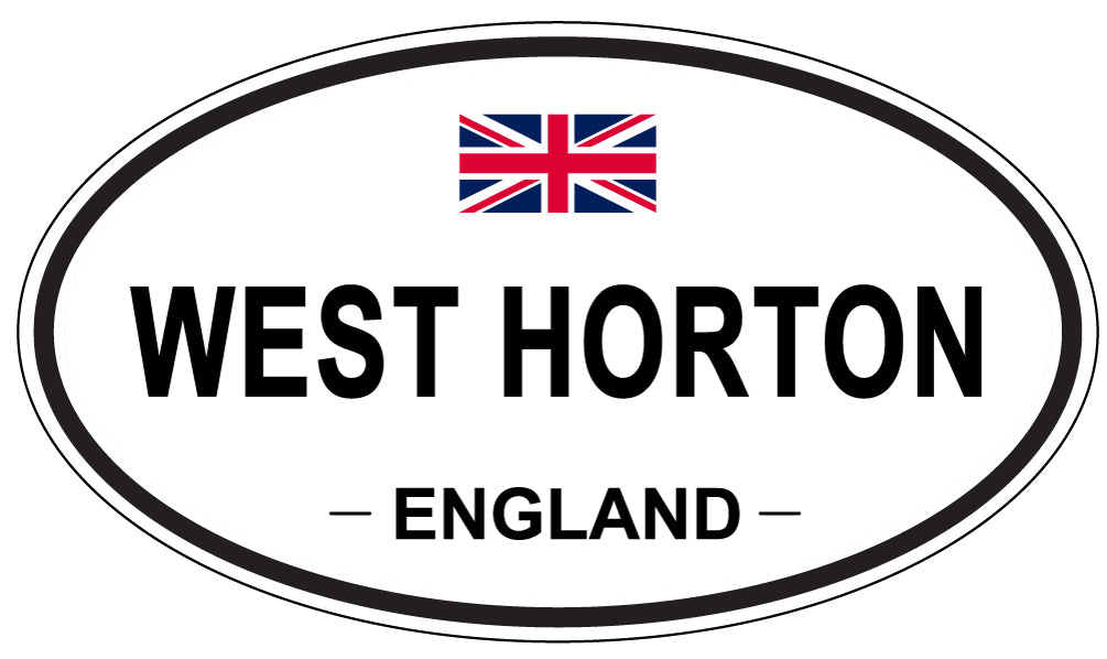 WEST HORTON, ENGLAND - Oval Sticker