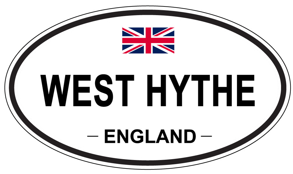 WEST HYTHE, ENGLAND - Oval Sticker