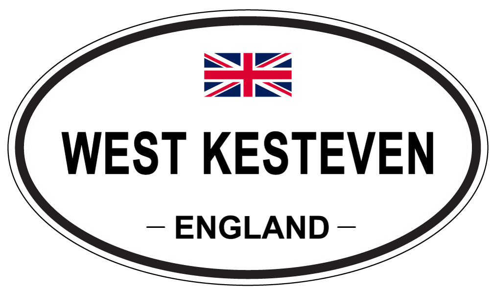 WEST KESTEVEN, ENGLAND - Oval Sticker