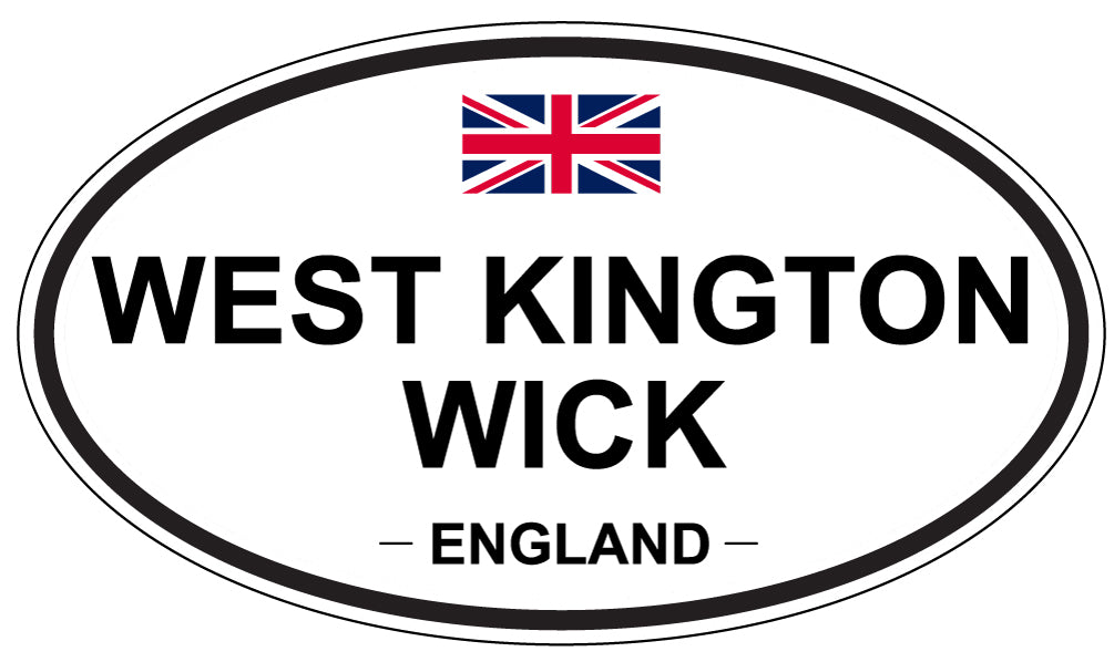 WEST KINGTON WICK, ENGLAND - Oval Sticker