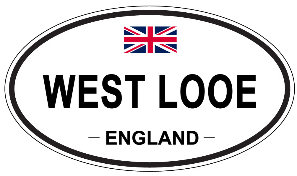 WEST LOOE, ENGLAND - Oval Sticker