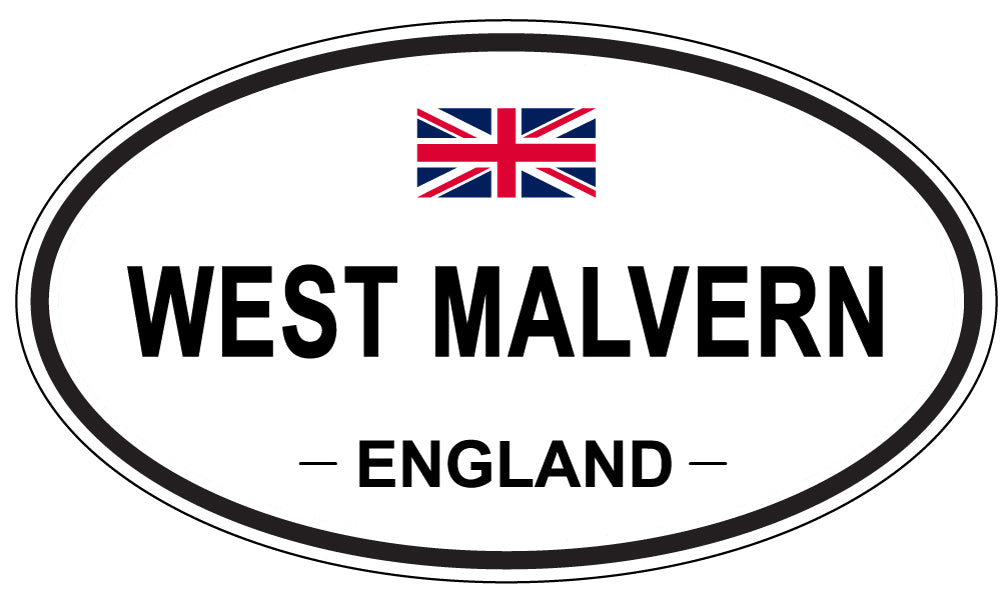 WEST MALVERN, ENGLAND - Oval Sticker