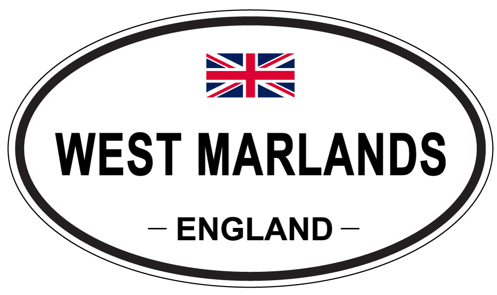 WEST MARLANDS, ENGLAND - Oval Sticker
