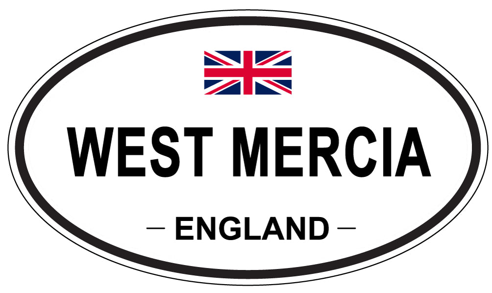 WEST MERCIA, ENGLAND - Oval Sticker