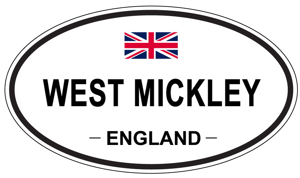 WEST MICKLEY, ENGLAND - Oval Sticker