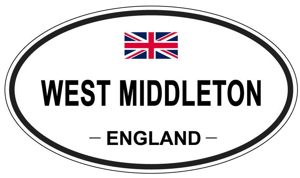 WEST MIDDLETON, ENGLAND - Oval Sticker