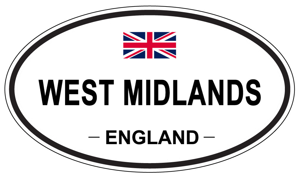 WEST MIDLANDS, ENGLAND - Oval Sticker