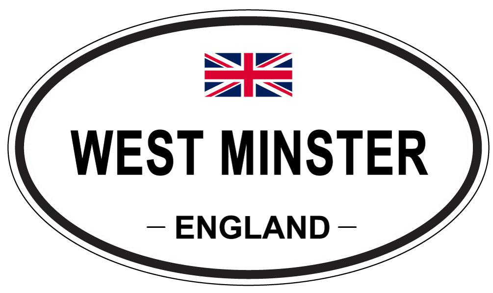 WEST MINSTER, ENGLAND - Oval Sticker