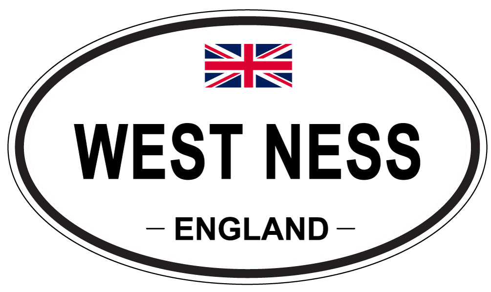WEST NESS, ENGLAND - Oval Sticker