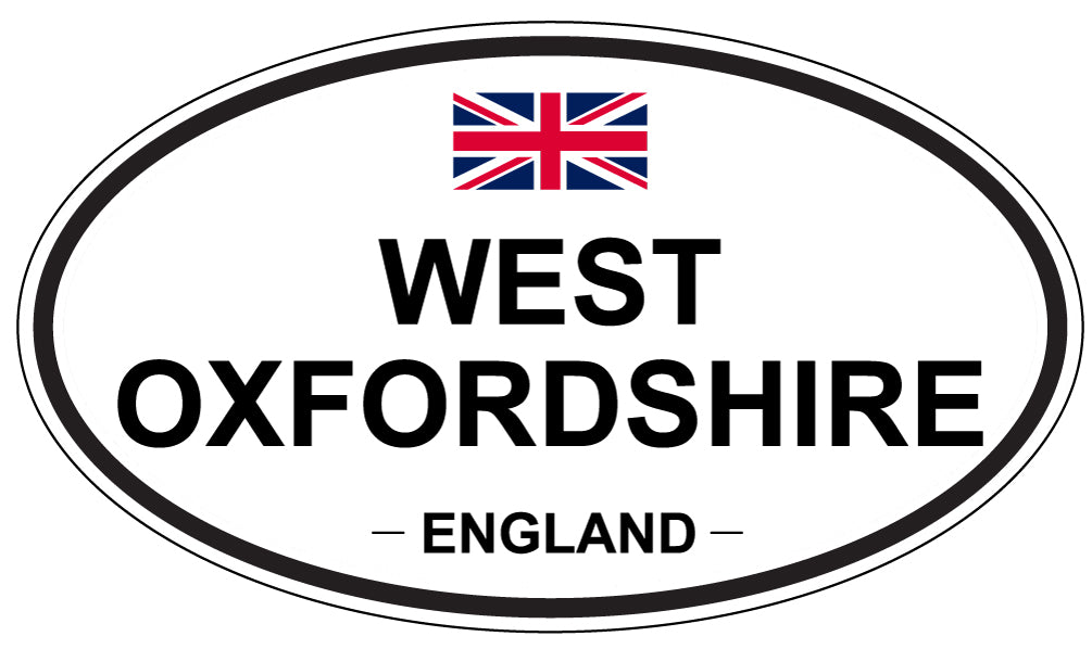 WEST OXFORDSHIRE, ENGLAND - Oval Sticker
