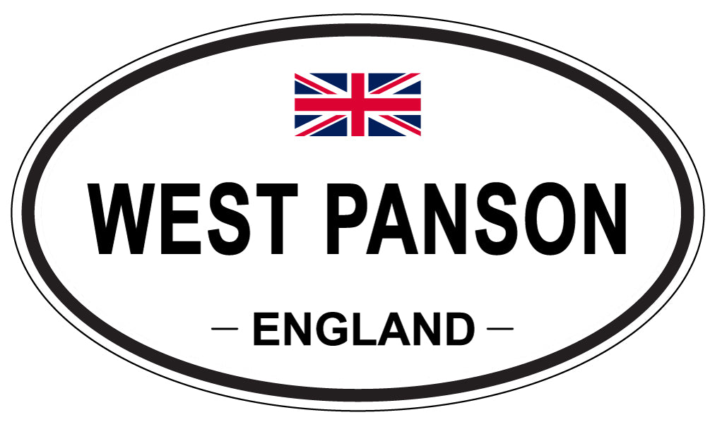 WEST PANSON, ENGLAND - Oval Sticker
