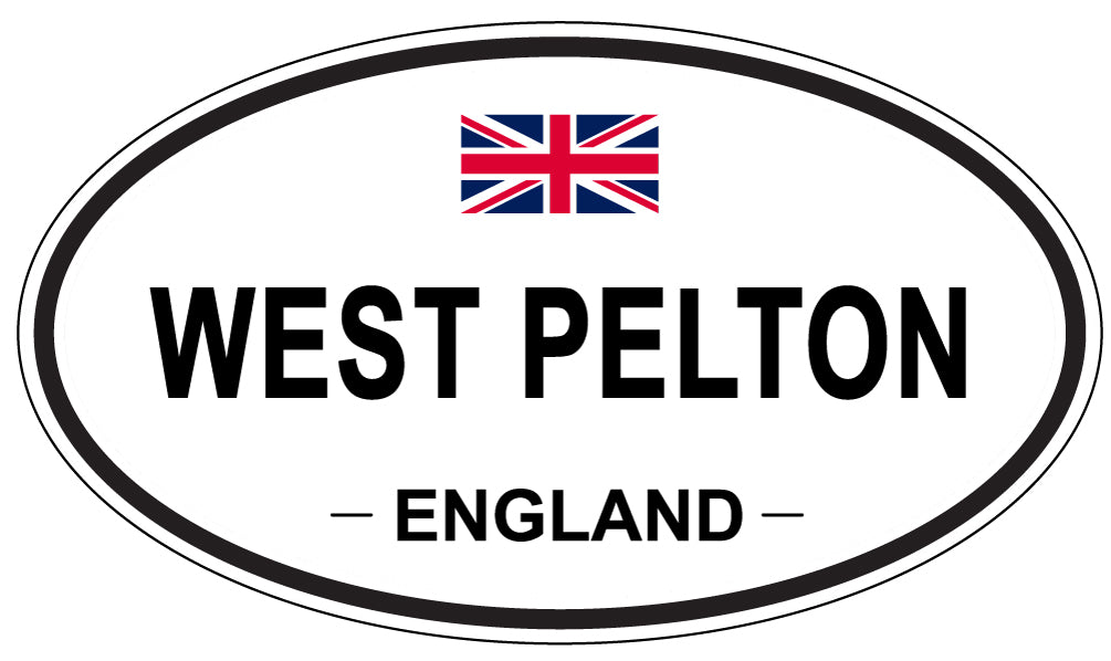 WEST PELTON, ENGLAND - Oval Sticker
