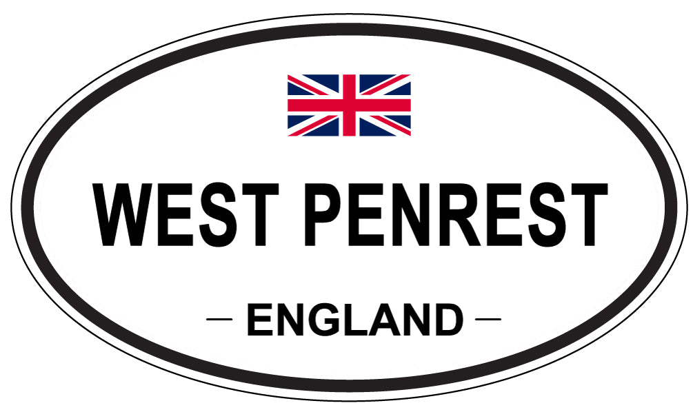 WEST PENREST, England - Oval Magnet