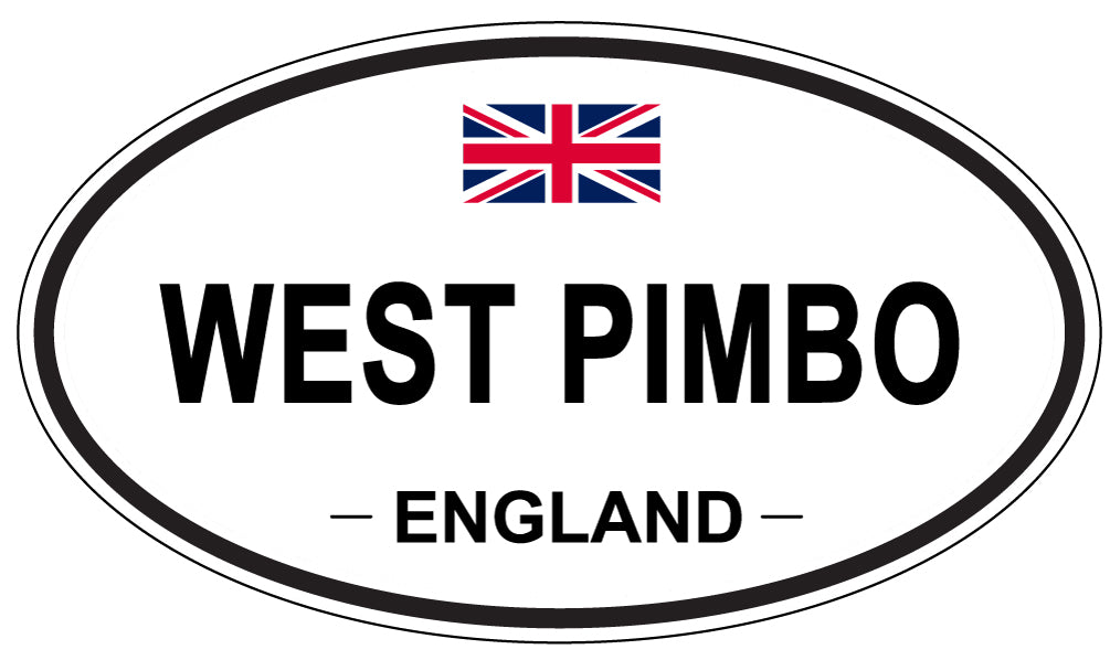 WEST PIMBO, ENGLAND - Oval Sticker