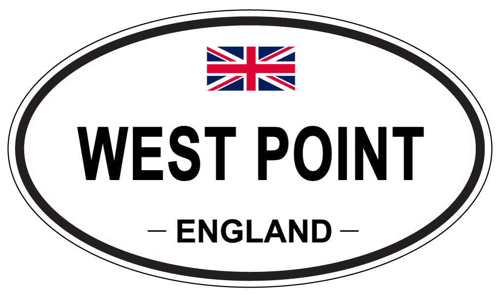 WEST POINT, ENGLAND - Oval Sticker