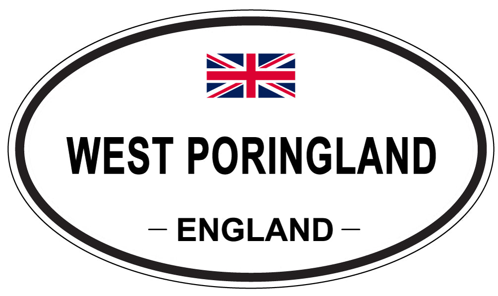 WEST PORINGLAND, ENGLAND - Oval Sticker