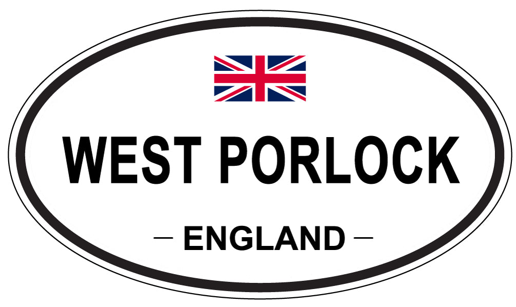 WEST PORLOCK, ENGLAND - Oval Sticker