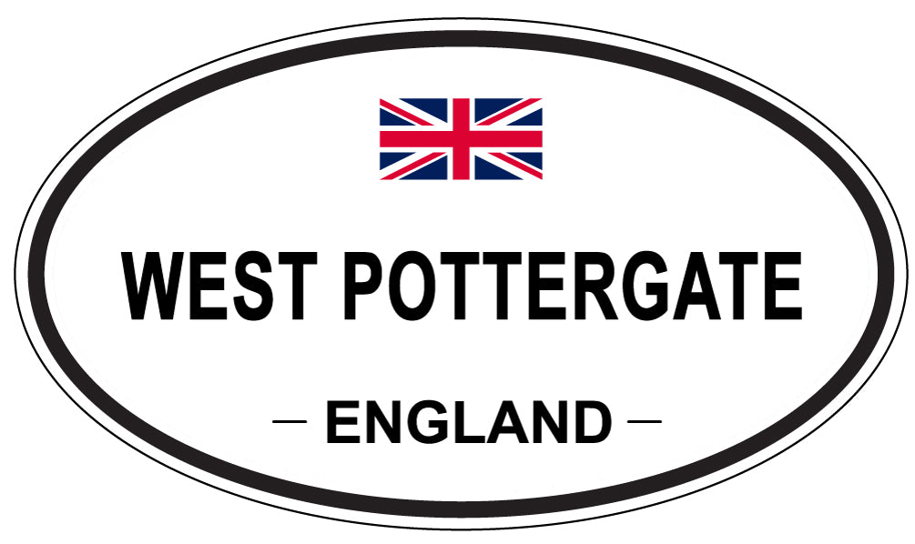 WEST POTTERGATE, ENGLAND - Oval Sticker