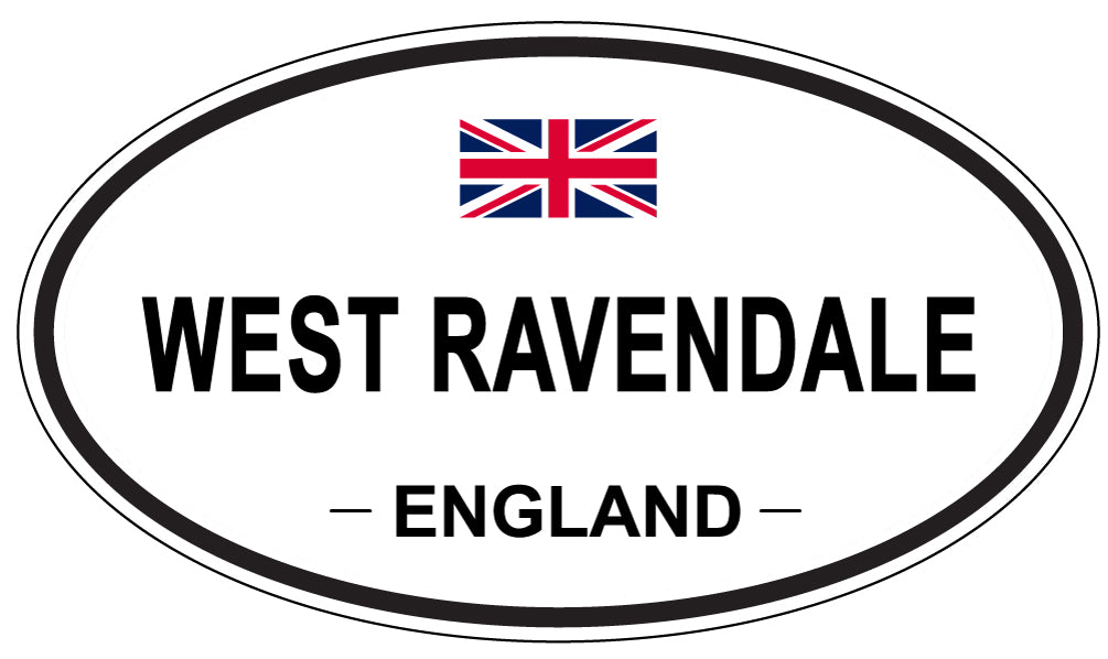 WEST RAVENDALE, ENGLAND - Oval Sticker