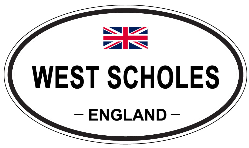 WEST SCHOLES, ENGLAND - Oval Sticker