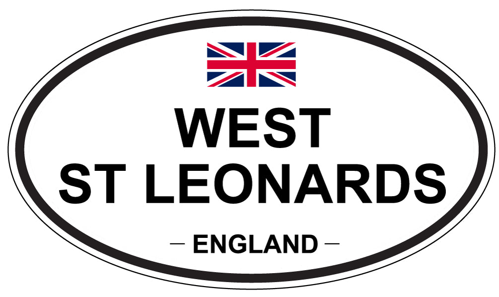 WEST ST LEONARDS, ENGLAND - Oval Sticker